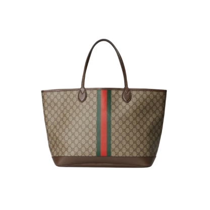 GG BROWN OPHIDIA GG LARGE TOTE BAG 40CM