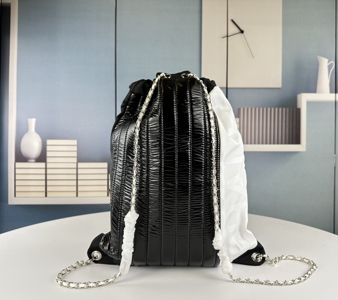 CC COCO SPORT BACKPACK NYLON BLACK WHITE 41CM