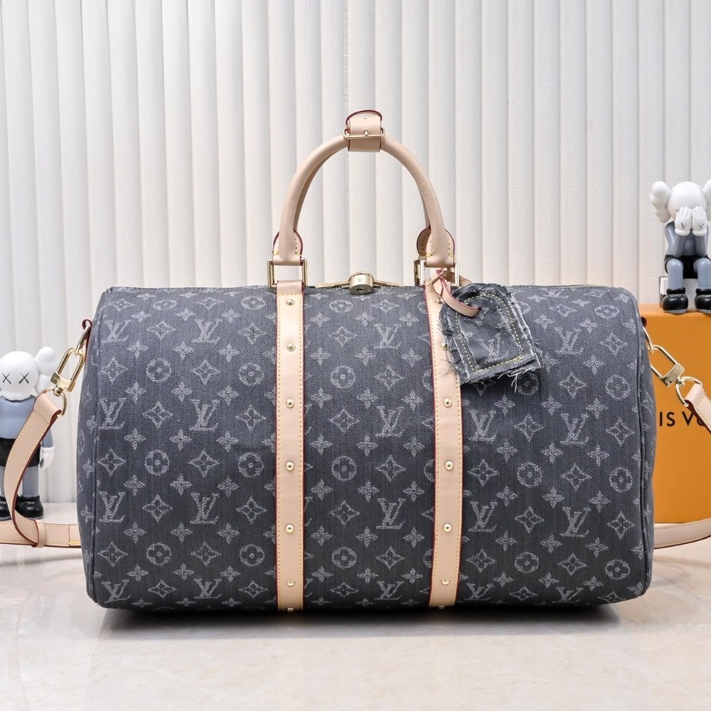 LUV KEEPALL BANDOULIÈRE 45 DENIM CLOUDY GRAY 45CM M13748