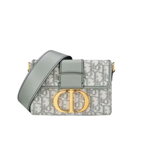 DOR 30 MONTAIGNE BOX BAG GRAY DOR OBLIQUE JACQUARD 18CM M9204UTZQ M932
