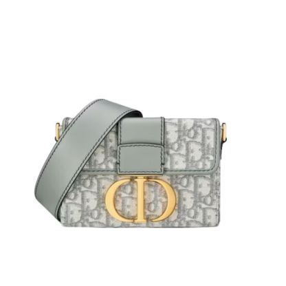DOR 30 MONTAIGNE BOX BAG GRAY DOR OBLIQUE JACQUARD 18CM M9204UTZQ M932