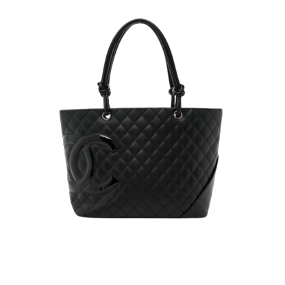 CC CALFSKIN QUILTED LARGE CAMBON TOTE BLACK 41CM