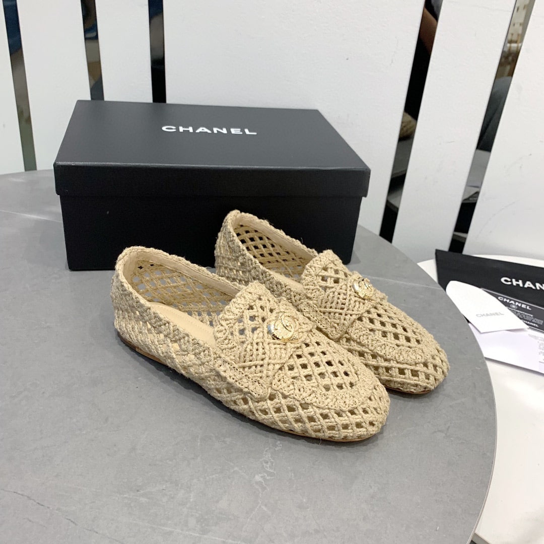 CHL BEIGE JUTE BRAIDED CORD LOAFERS