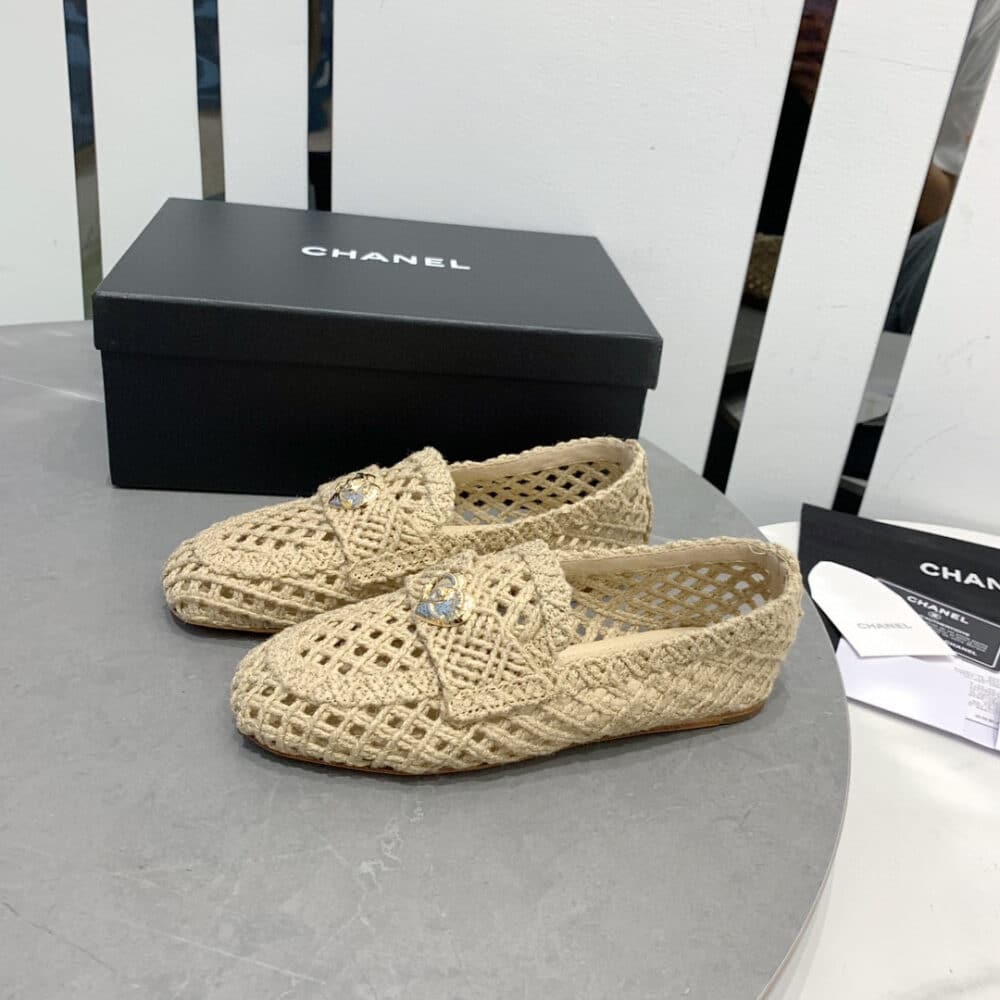 CHL BEIGE JUTE BRAIDED CORD LOAFERS