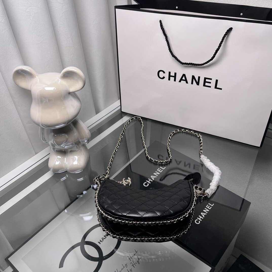 CC SMALL HOBO BAG BLACK 20CM AS3917 B10551 94305