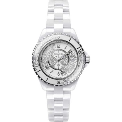 CHANEL J1220 WHITE CERAMIC LIMITED 33MM H6477