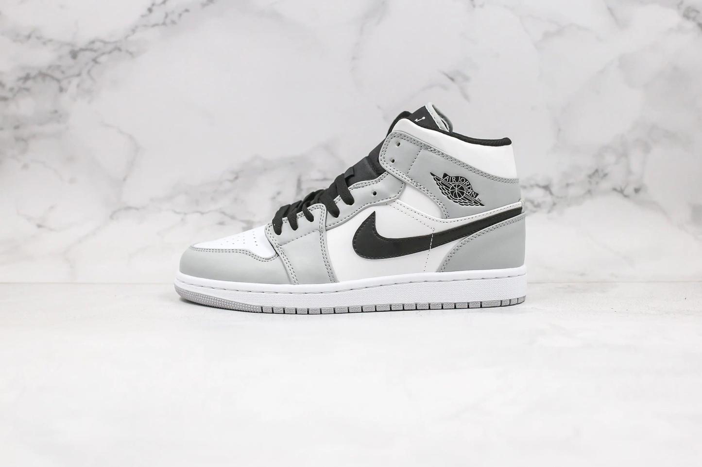 Designer Jordan 1 Mid “Light Smoke Grey” High Q ( Customs And Box ), Jordan 1 Sneakers FREE SHIPPING