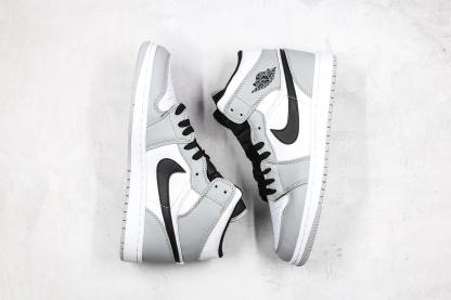 Designer Jordan 1 Mid “Light Smoke Grey” High Q ( Customs And Box ), Jordan 1 Sneakers FREE SHIPPING