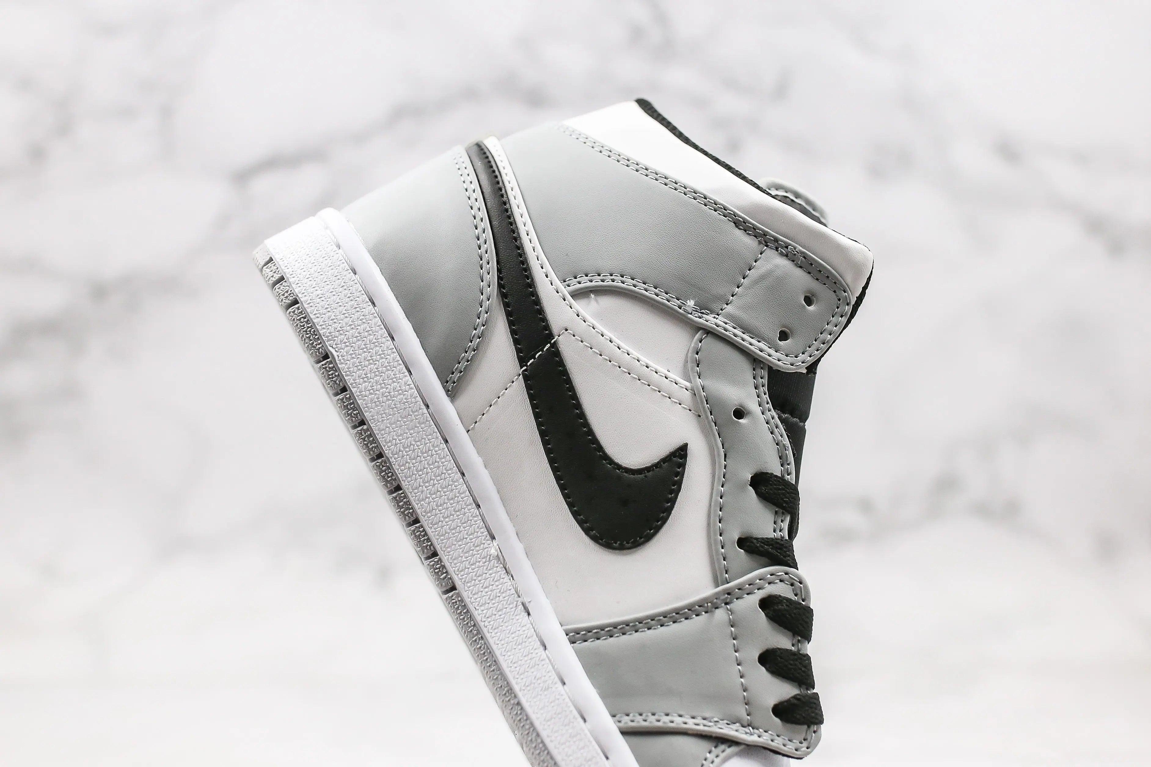 Designer Jordan 1 Mid “Light Smoke Grey” High Q ( Customs And Box ), Jordan 1 Sneakers FREE SHIPPING