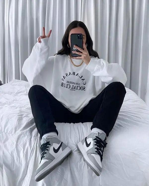 Designer Jordan 1 Mid “Light Smoke Grey” High Q ( Customs And Box ), Jordan 1 Sneakers FREE SHIPPING