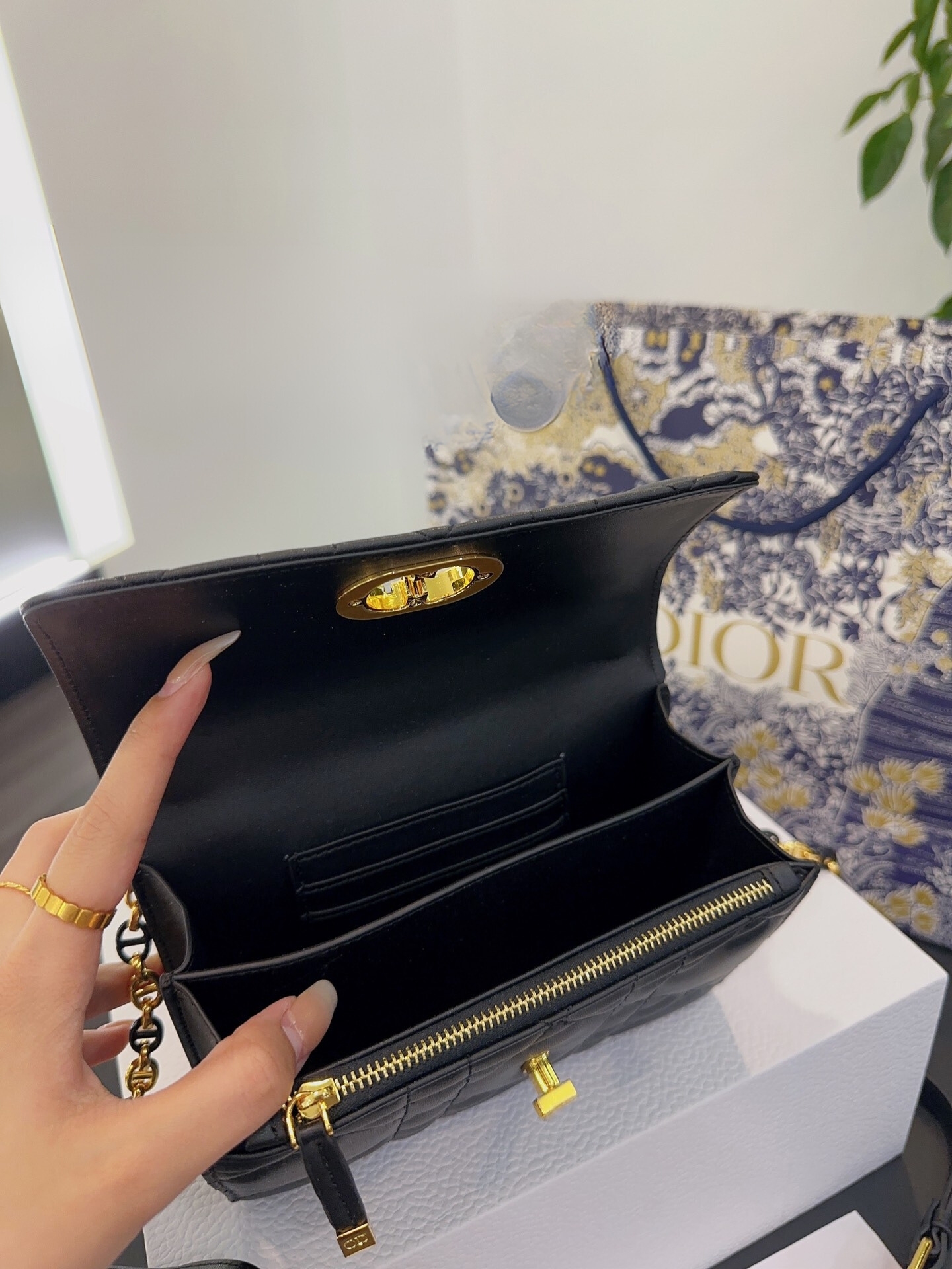 DOR MISS CARO MINI BAG BLACK 19CM S5169UDAXM900