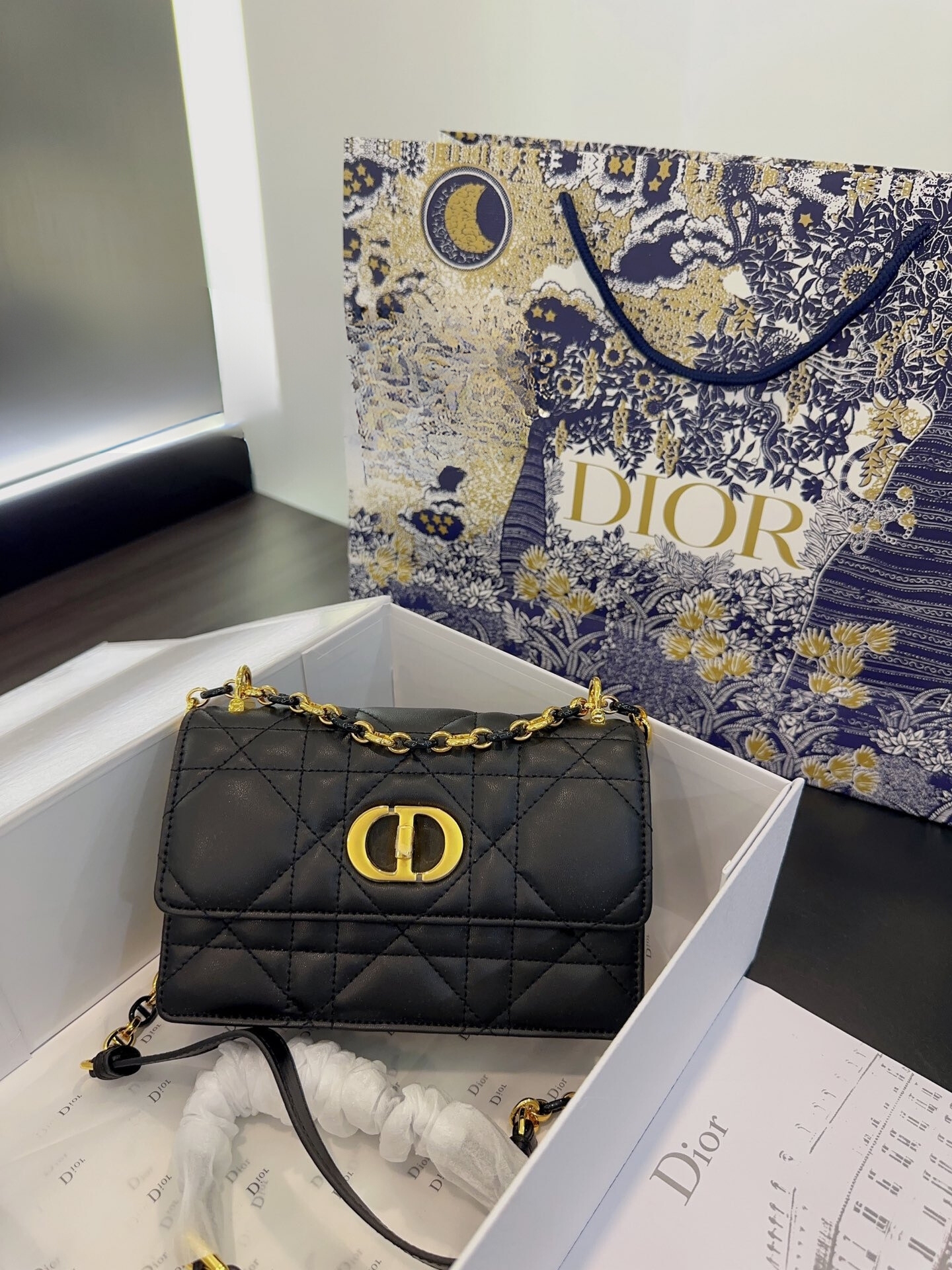 DOR MISS CARO MINI BAG BLACK 19CM S5169UDAXM900