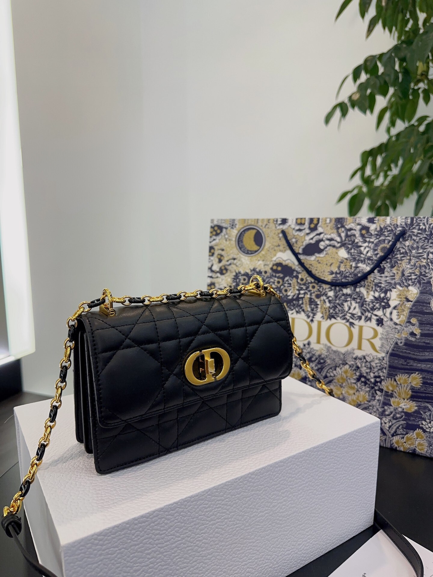 DOR MISS CARO MINI BAG BLACK 19CM S5169UDAXM900