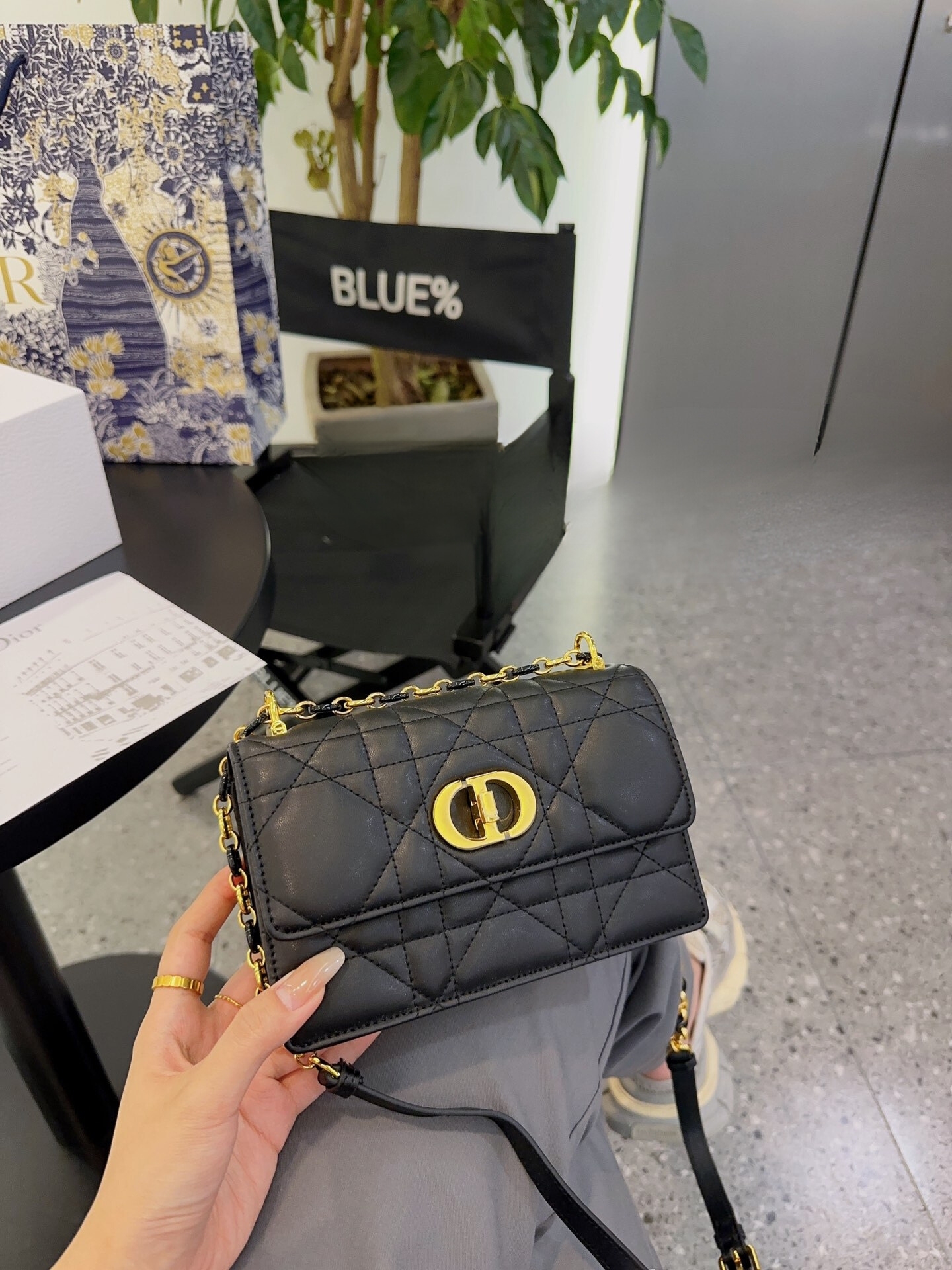 DOR MISS CARO MINI BAG BLACK 19CM S5169UDAXM900