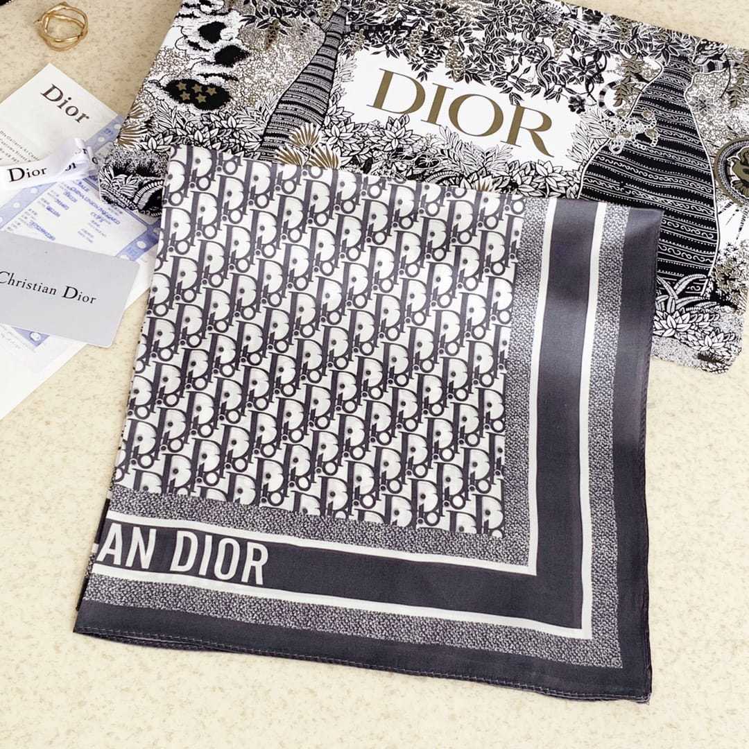 DOR OBLIQUE DORTWIN 70 SQUARE SCARF GRAY 15DOB070I600C810