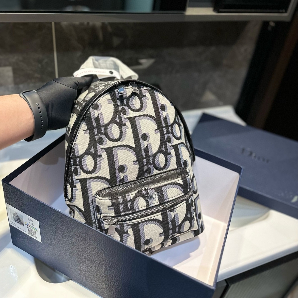 DOR RIDER BACKPACK BEIGE BLACK 32CM 1ESBA088YXL H27E