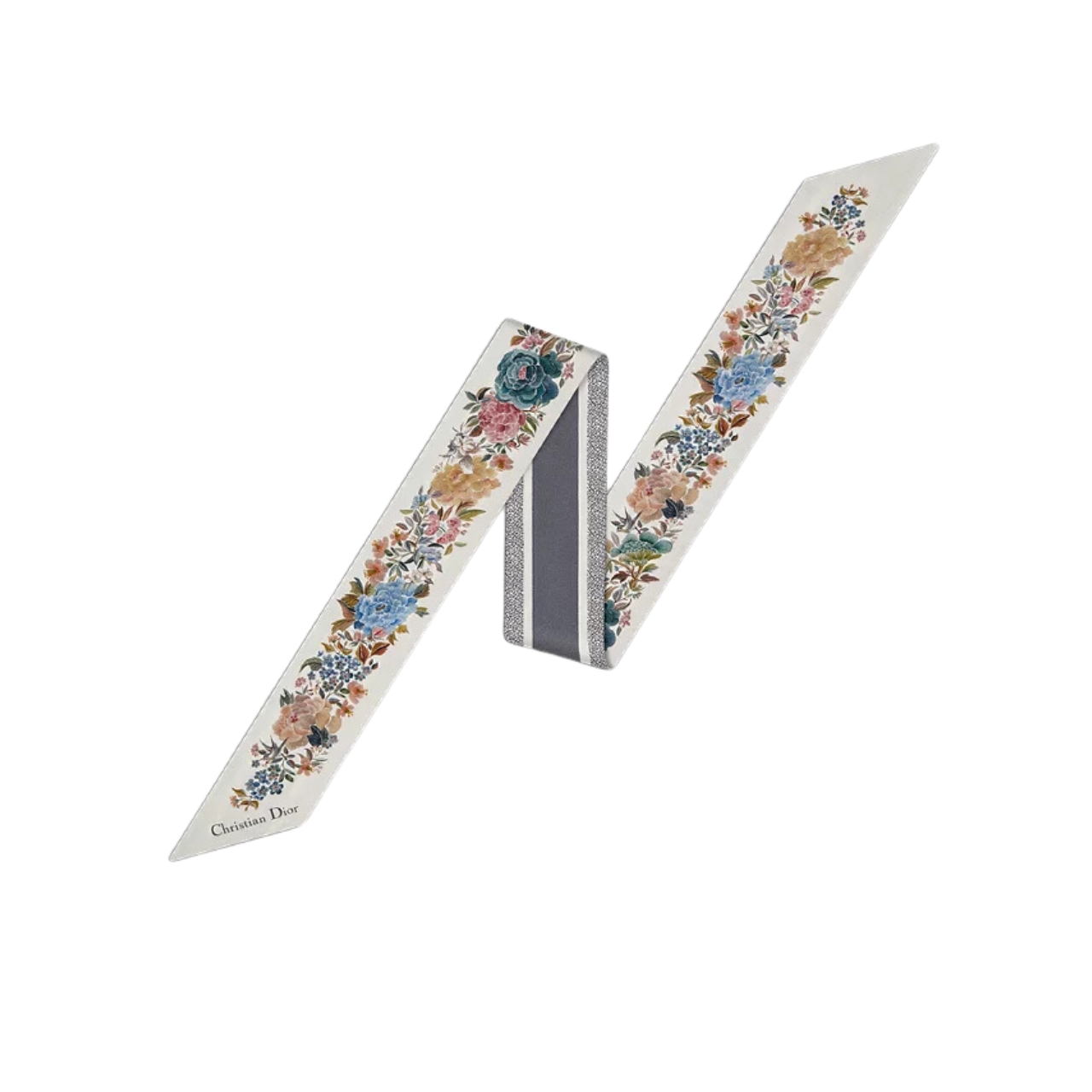 DOR JARDIN D'HIVER MITZAH SCARF SILK WHITE MULTICOLOR