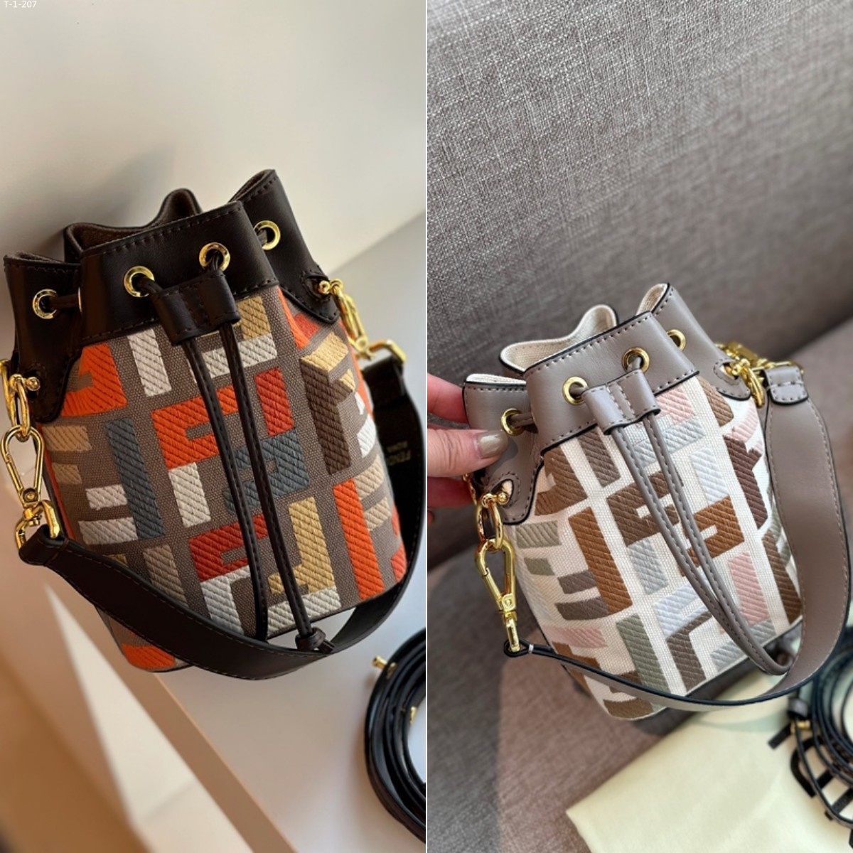 FD MON TRESOR MINI BAG MULTICOLOR CANVAS 18CM 8BS010APKEF1MB5