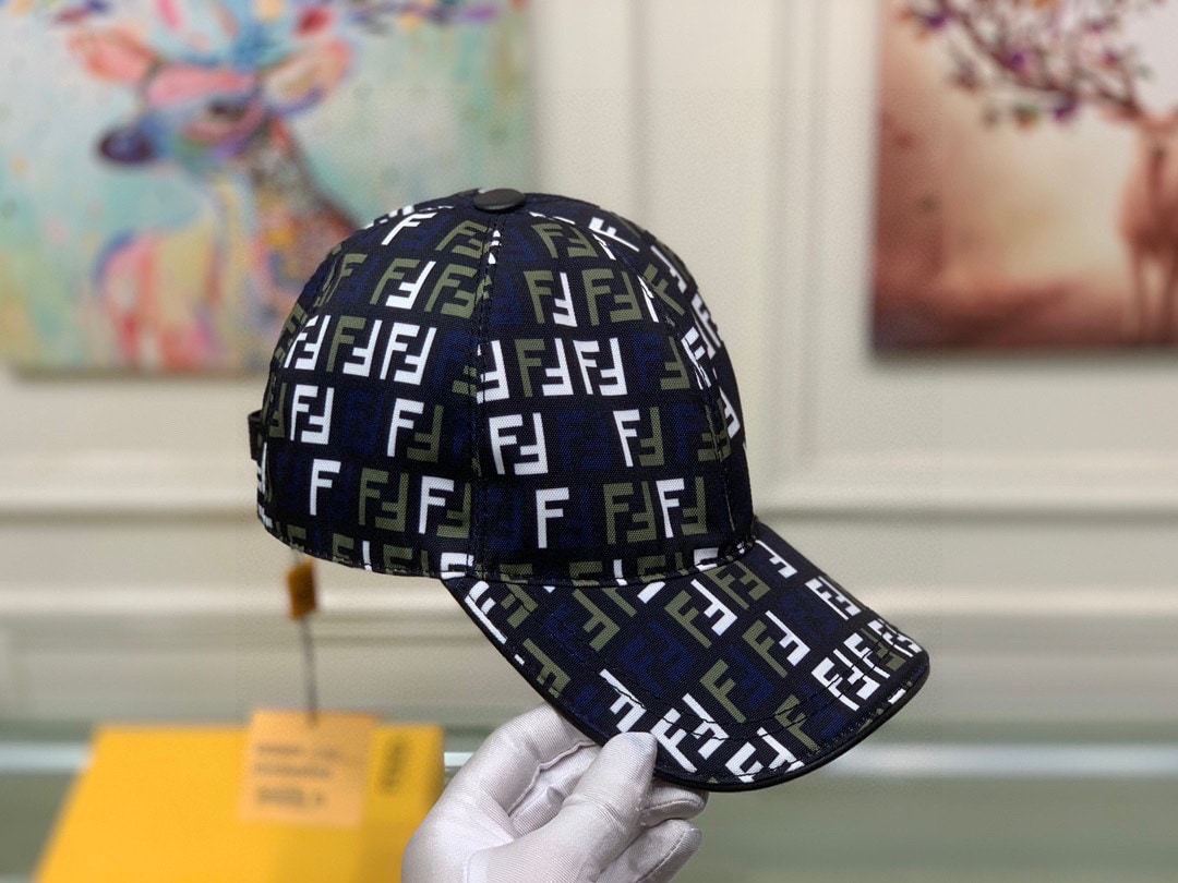 FD FF MOTIF MULTICOLOR CAP BLACK