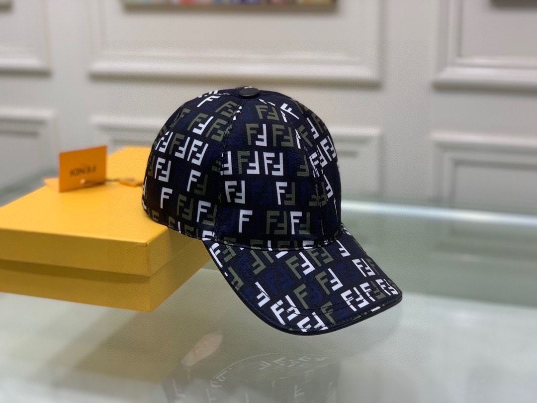 FD FF MOTIF MULTICOLOR CAP BLACK