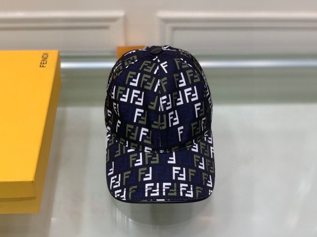 FD FF MOTIF MULTICOLOR CAP BLACK