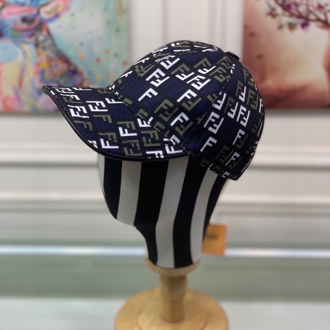 FD FF MOTIF MULTICOLOR CAP BLACK