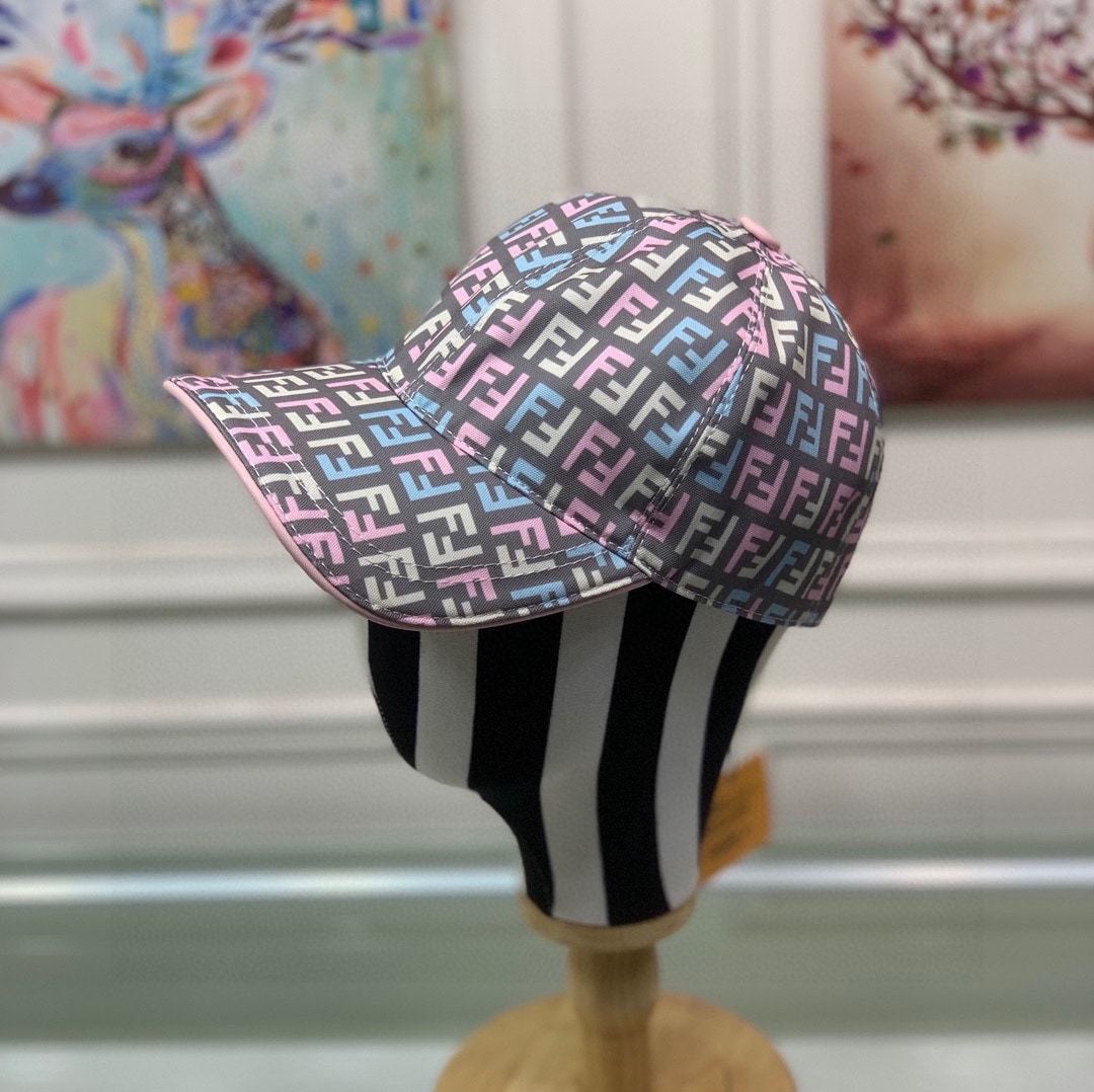 FD FF MOTIF MULTICOLOR CAP GREY