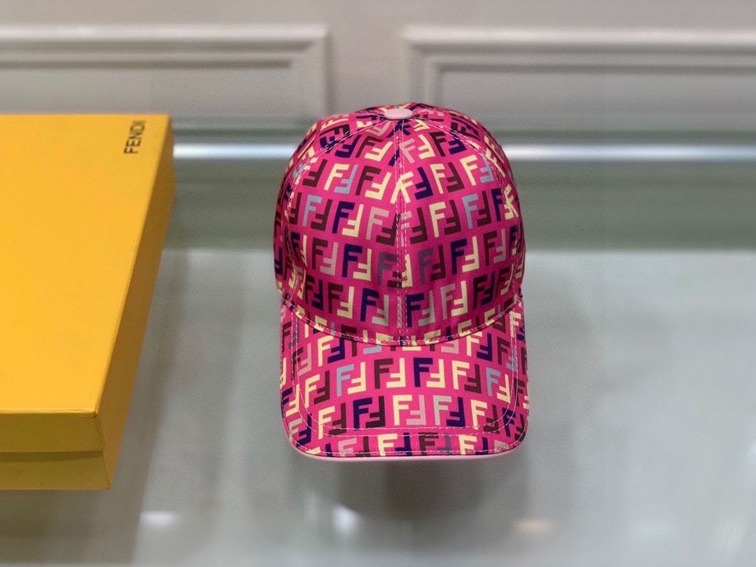 FD FF MOTIF MULTICOLOR CAP PINK