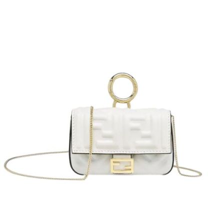 FD NANO BAGUETTE CHARM WHITE 10CM 7AR844AAJDF0QVL