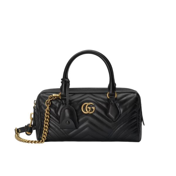 GG GG MARMONT SMALL TOP HANDLE BAG BLACK 27CM 746319 AABZB 1000
