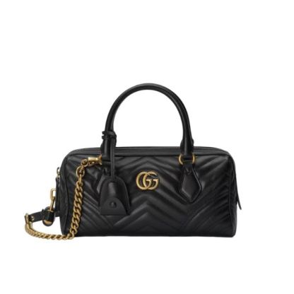 GG GG MARMONT SMALL TOP HANDLE BAG BLACK 27CM 746319 AABZB 1000