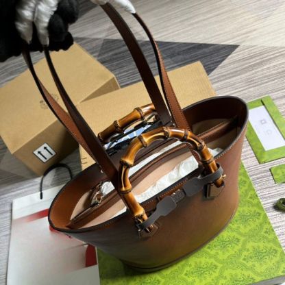 GG DIANA MEDIUM TOTE BAG BROWN 31CM 750394 UAAAY 2548