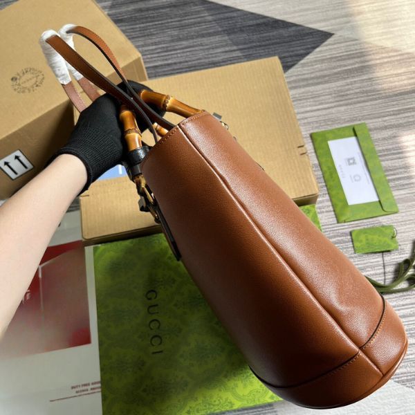 GG DIANA MEDIUM TOTE BAG BROWN 31CM 750394 UAAAY 2548