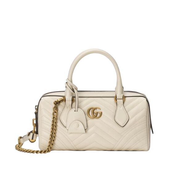 GG GG MARMONT SMALL TOP HANDLE BAG WHITE 27CM 746319 AABZB 9022