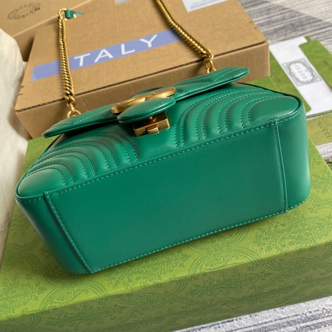 GC-547260 Marmont shoulder bag cross body bags Handbag Leather green Small size