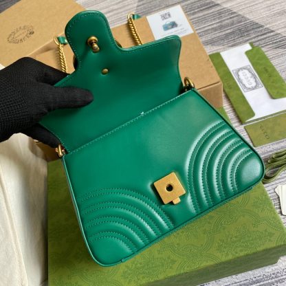 GC-547260 Marmont shoulder bag cross body bags Handbag Leather green Small size