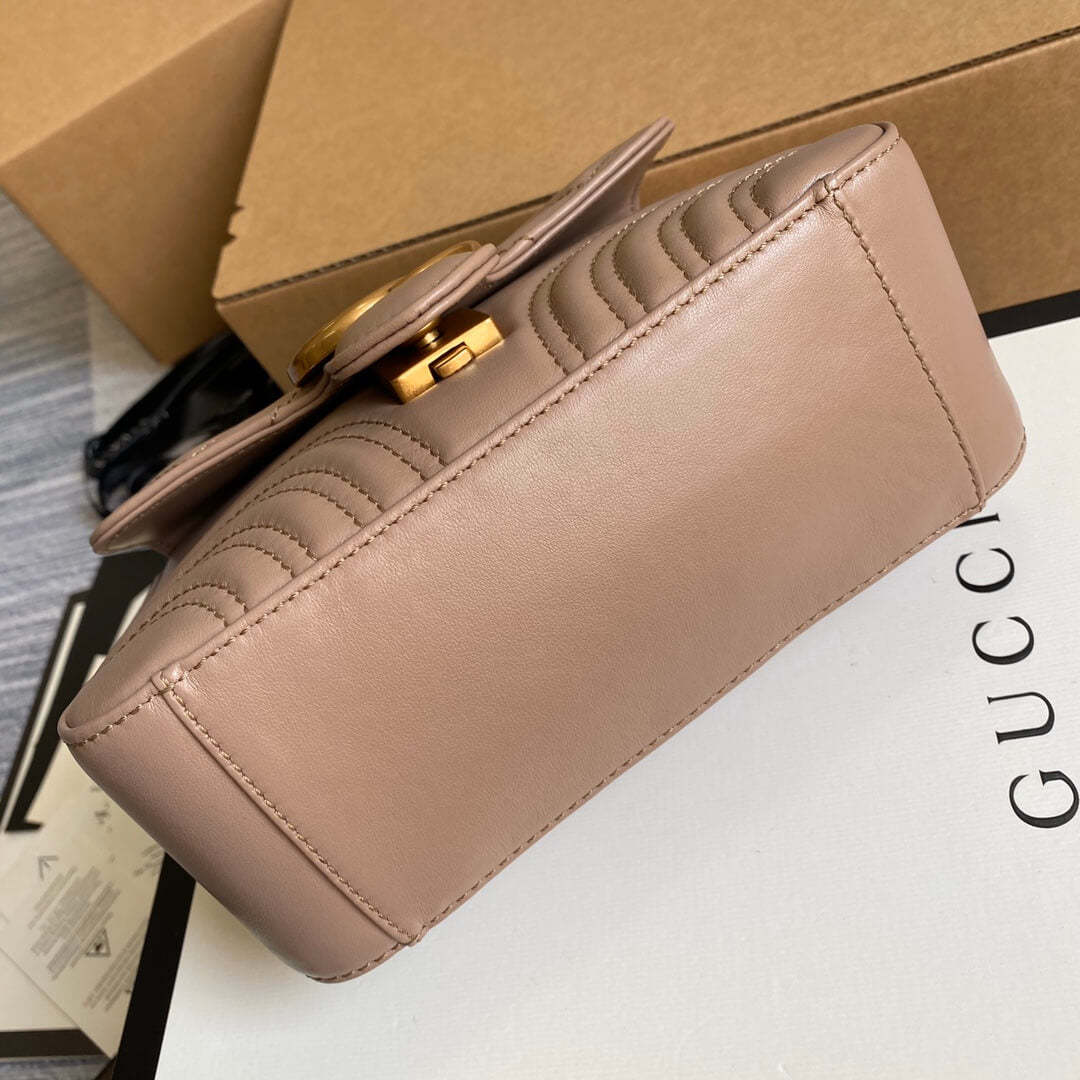 GC-547260 Marmont shoulder bag cross body bags Handbag Leather nude Small size