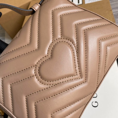 GC-547260 Marmont shoulder bag cross body bags Handbag Leather nude Small size