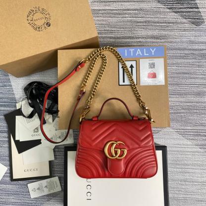 GC-547260 Marmont shoulder bag cross body bags Handbag Leather red Small size