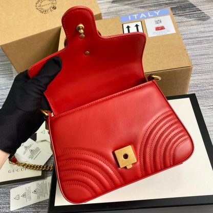 GC-547260 Marmont shoulder bag cross body bags Handbag Leather red Small size
