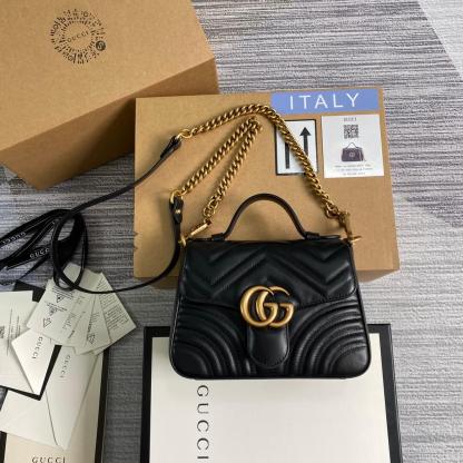 GC-547260 Marmont shoulder bag cross body bags Handbag Leather black Small size