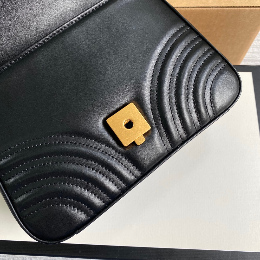 GC-547260 Marmont shoulder bag cross body bags Handbag Leather black Small size