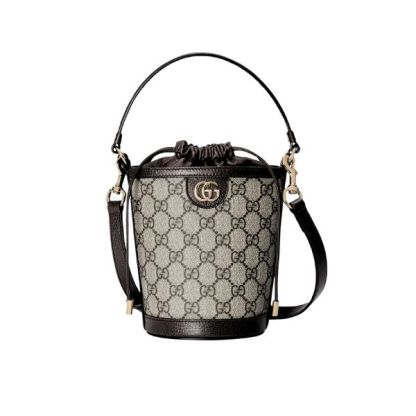 GG OPHIDIA BUCKET BAG BLACK 20CM