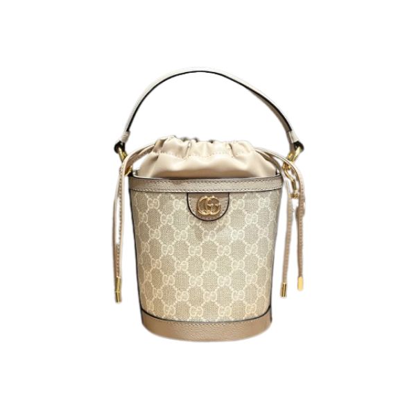 GG OPHIDIA BUCKET BAG BEIGE 20CM