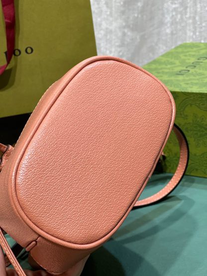 GG OPHIDIA GG MINI BUCKET BAG PINK 18CM 550620 FACC5 5748