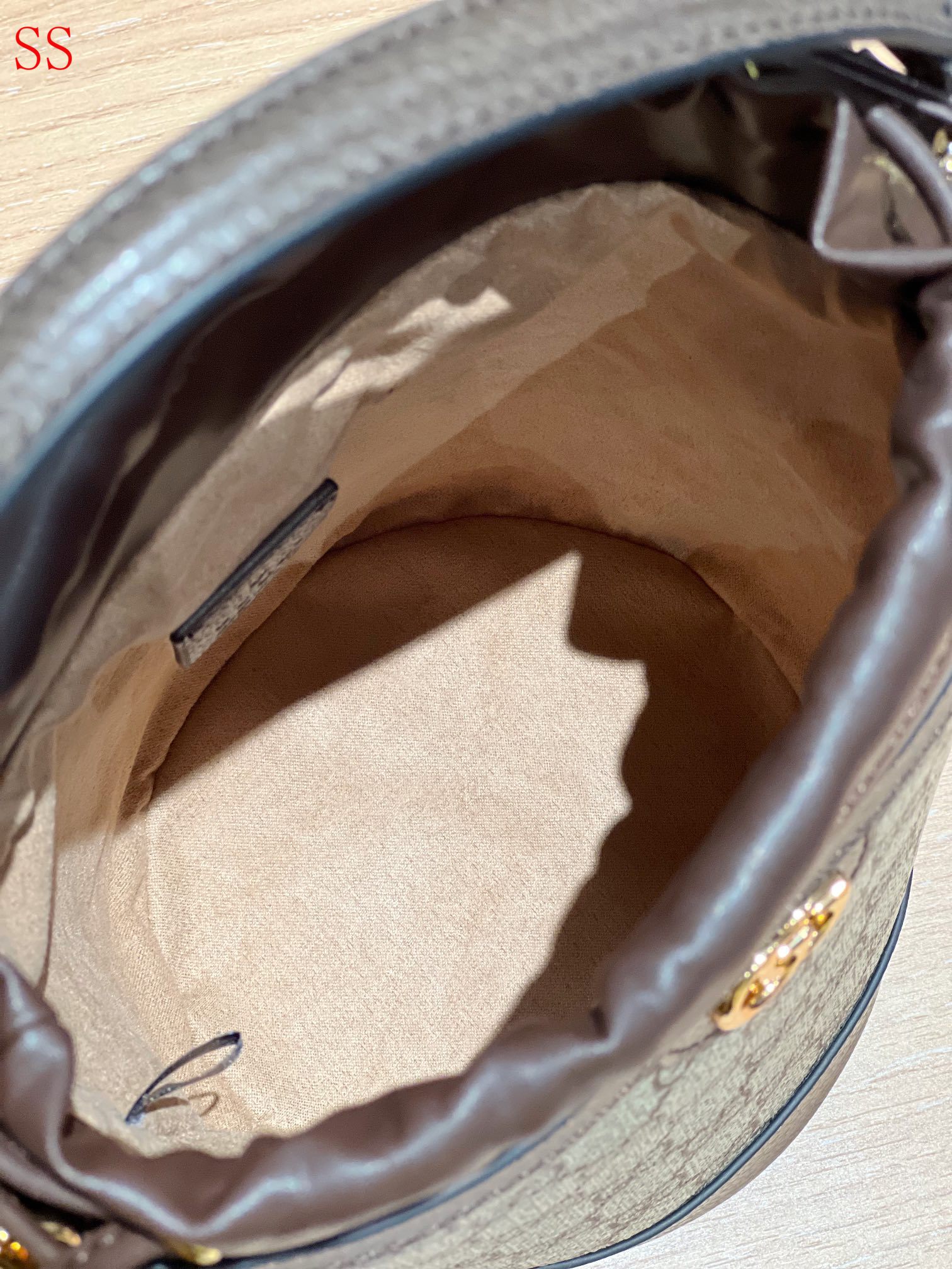 GG OPHIDIA BUCKET BAG BROWN 20CM ‎760199 9AAD9 8341