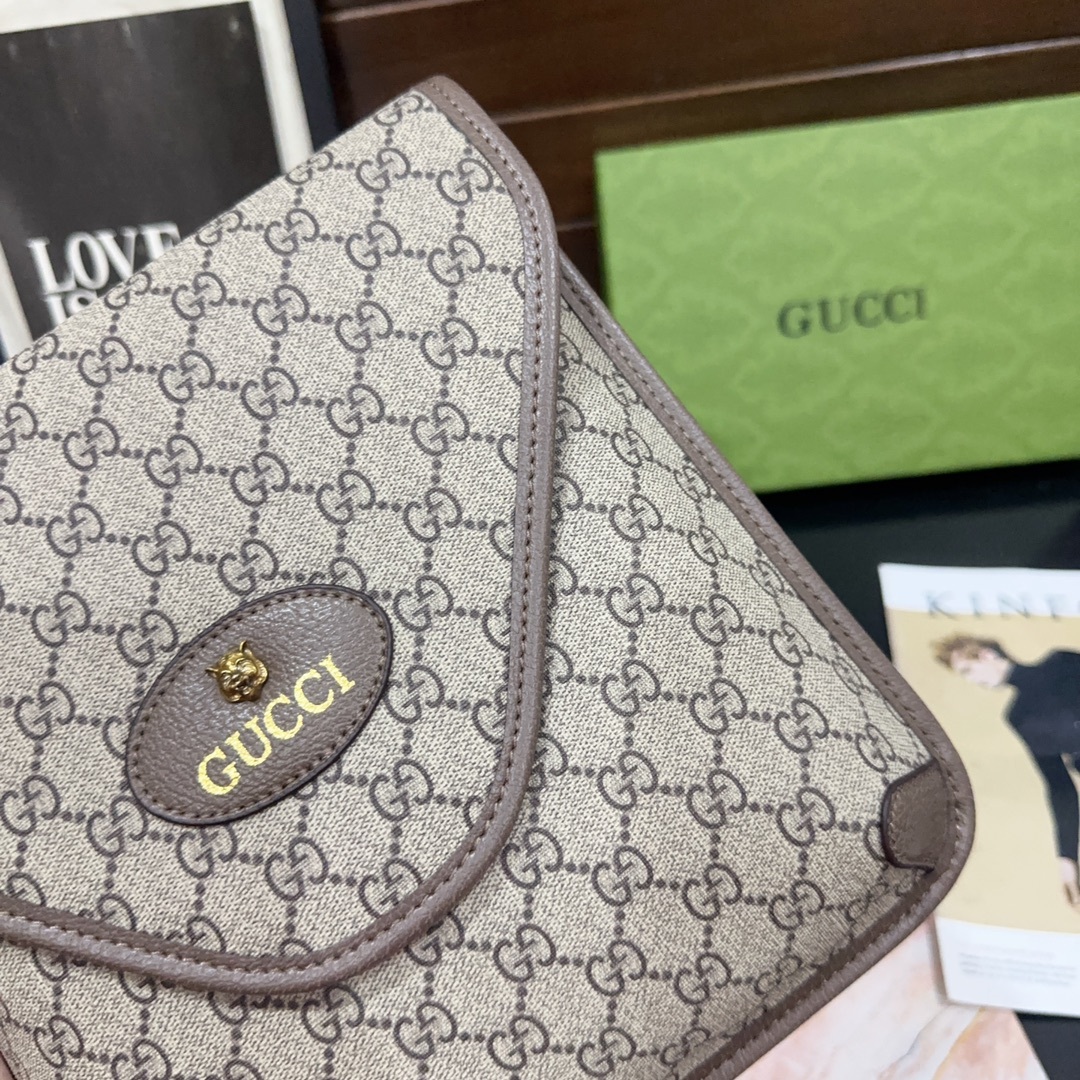 GG NEO VINTAGE GG MEDIUM MESSENGER BAG BEIGE 27CM