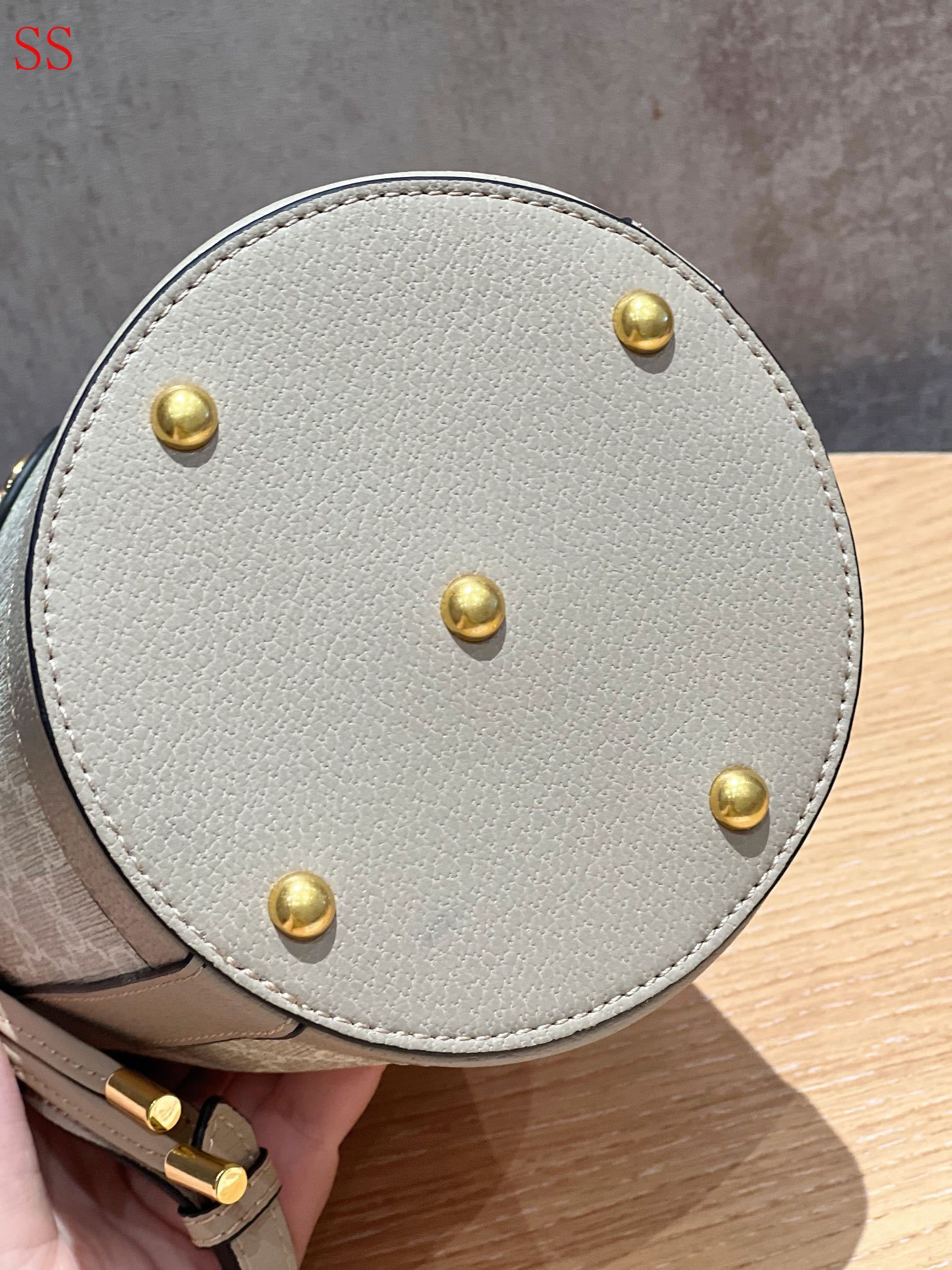 GG OPHIDIA BUCKET BAG BEIGE 20CM