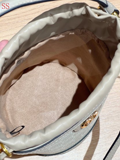 GG OPHIDIA BUCKET BAG BEIGE 20CM