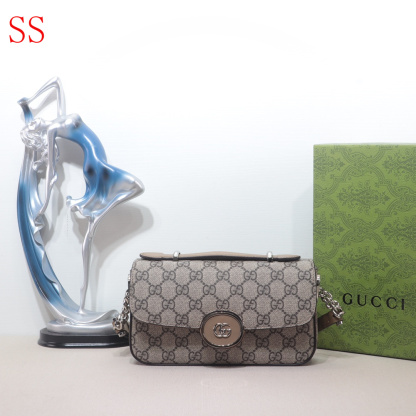 GG PETITE GG MINI SHOULDER BAG BROWN 21CM